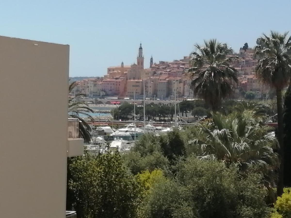 Joli Studio Bord De Mer, Clim, Balcon, Parking Prive Menton Exterior foto